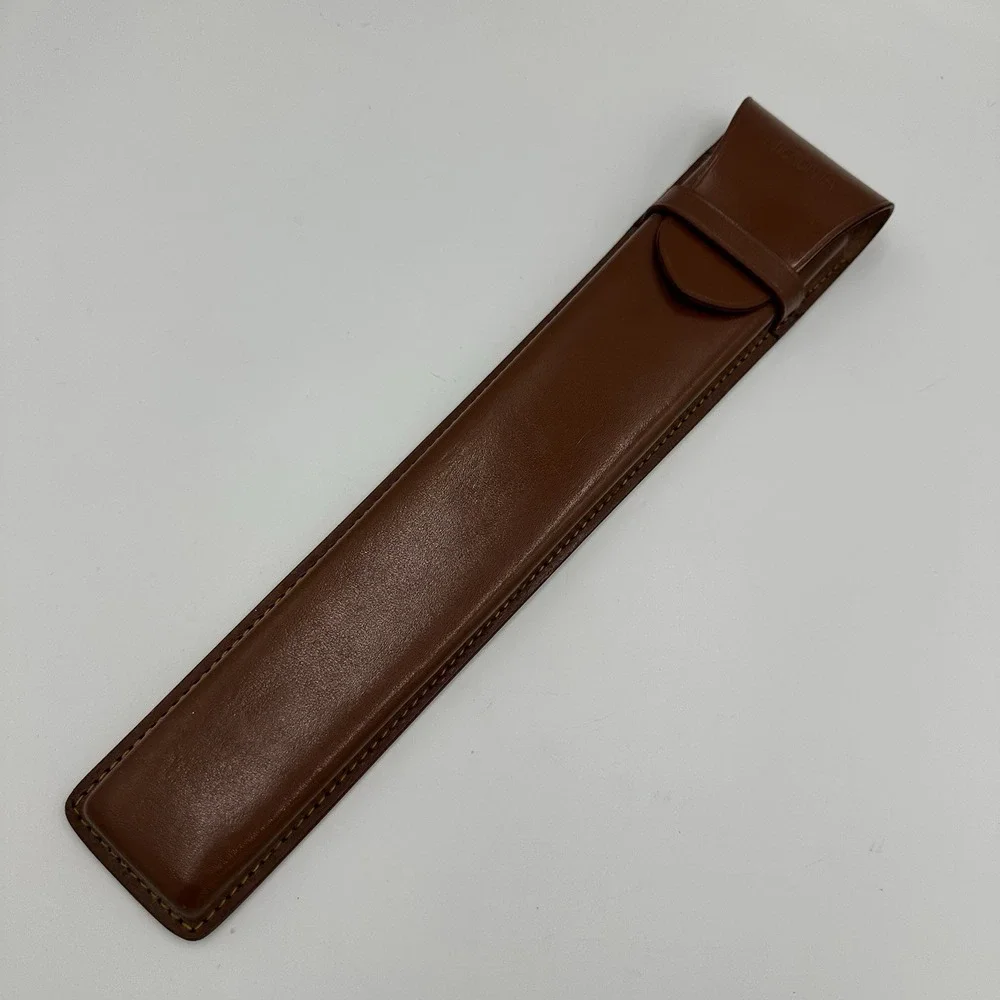 Vintage Micronta No. 150 Bamboo Slide Rule & Leather Case Made In Japan